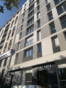 Livraison chantier Marseille : façade de l’immeuble 280 Prado fraîchement terminé